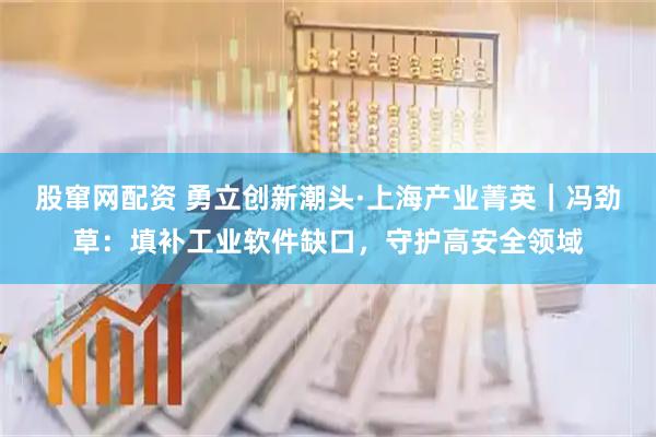 股窜网配资 勇立创新潮头·上海产业菁英｜冯劲草：填补工业软件缺口，守护高安全领域