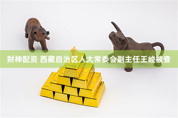 财神配资 西藏自治区人大常委会副主任王峻被查